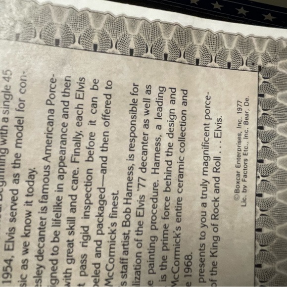 Vintage 15.5” Elvis Decanter Music Box Love Me Tender Collectible - Picture 11 of 11